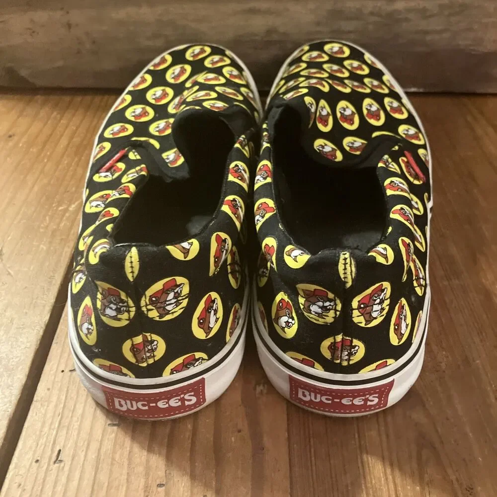Buc-cee’s Brand Slip On Sneaker All Over Iconic Beaver Design Sz 11 M